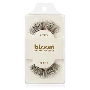 Bloom Natural nalepovací řasy z přírodních vlasů No. 747L (Black) 1 cm