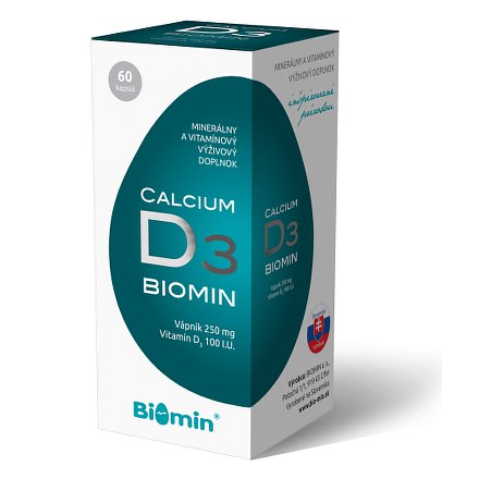 CALCIUM S VIT. D orální tobolky 60 Biomin