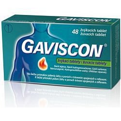 Gaviscon žvýkací tablety por.tbl.mnd. 48