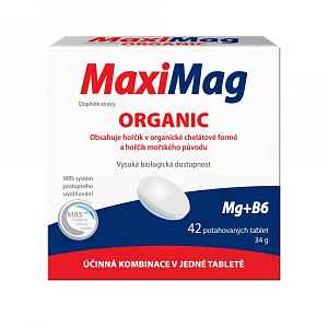 MaxiMag Organic 42 potahovaných tablet