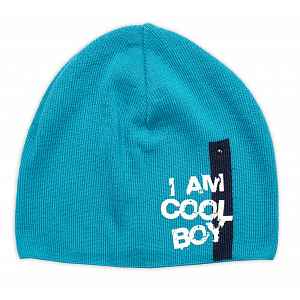 NELLYS Jarní, podzimní čepice I am Cool Boy, tyrkys, 40-46 cm