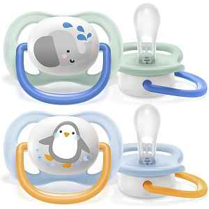 Philips AVENT Šidítko Ultra air Zvířátko 0-6m chlapec, 2 ks