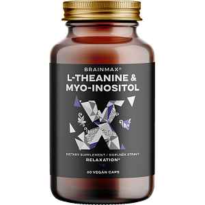 BrainMax L-Theanine & Myo-Inositol, 60 rostlinných kapslí