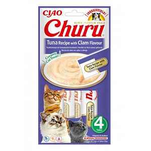 Churu Cat Tuna Recipe With Clam Flavor 4x14g