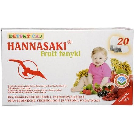 Hannasaki Fruit fenykl - dětský čaj n.s.20x2g