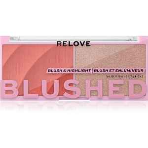 Revolution Relove Blushed Duo Blush & Highlighter tvářenka s rozjasňovačem 1 ks