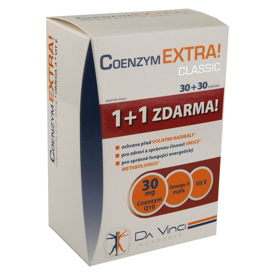 Coenzym EXTRA! Classic30mg DaVinci tob.30+30ZDARMA - II. jakost