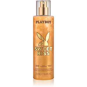 Playboy Sweet Kiss tělový sprej se třpytkami pro ženy 250 ml