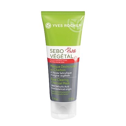 Yves Rocher Čisticí maska s aktivním uhlím Sebo Pure Végétal 50ml