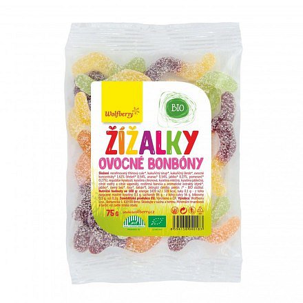 Žížalky Bio ovocné bonbóny 75g Wolfberry