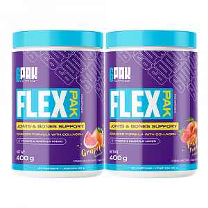 6Pak Nutrition Kloubní výživa Flex Pak 400 g - akce 1+1 ovocný punč + grep