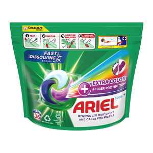 Ariel Kapsle na praní All-in-1 PODS+Extra Color And Fiber Protection 36 pd