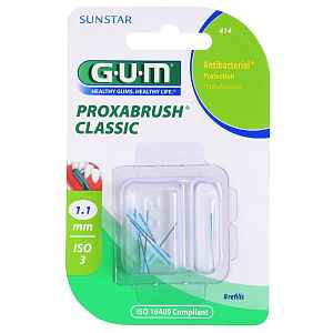G.U.M Proxabrush Classic náhradní mezizubní kartáčky v blistru 1,1 mm 8 ks