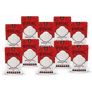 iPlody Konjakové těstoviny ve tvaru špaget, výhodný balíček 8+2