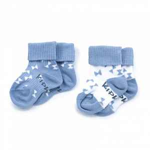 KipKep dětské ponožky Stay-on-Socks 6-12m 2páry Party Blue