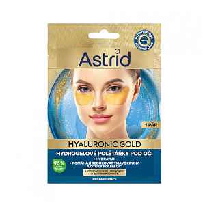 Astrid Hydrogelové polštářky pod oči se zlatými proteiny a ceramidy Hyaluronic Gold