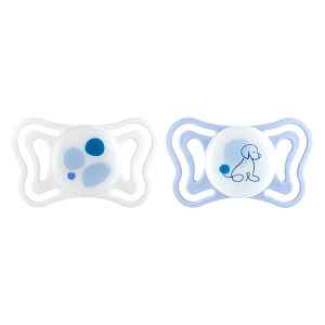 CHICCO Dudlíky Physioforma Light silikonové ortodontické modré 2-6m, 2 ks