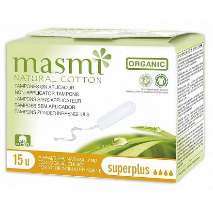 Tampony MASMI SUPER PLUS z organické bavlny 15ks