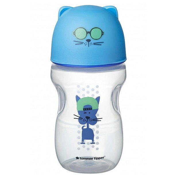 Tommee Tippee Hrnek s pítkem Soft Blue 12m+ 300ml