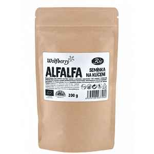 Alfalfa semínka vojtěšky BIO semínka na klíčení 200g Wolfberry