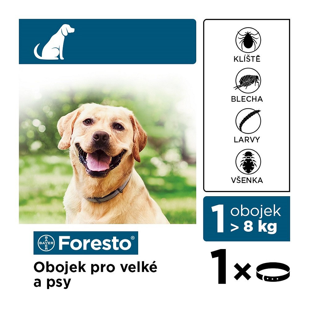 Foresto (4.50 g +2.03 g) obojek psy nad 8 kg délka 70 cm, poškozený obal