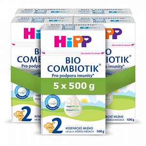 HIPP 2 Combiotic pokračovací kojenecká výživa od ukončeného 6. měsíce 5 x 500 g