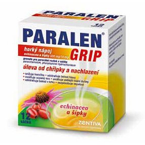 Paralen Grip horký nápoj Echinacea a šípky 12 sáčků