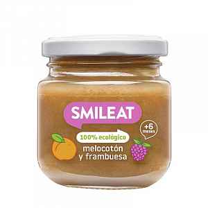 Smileat BIO ovocný příkrm broskev, banán, hruška a maliny 6m+ 130 g