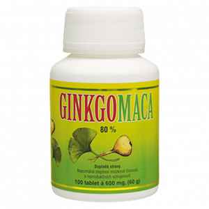 Ginkgo maca bylinné tablety 100 tbl. á 600 mg