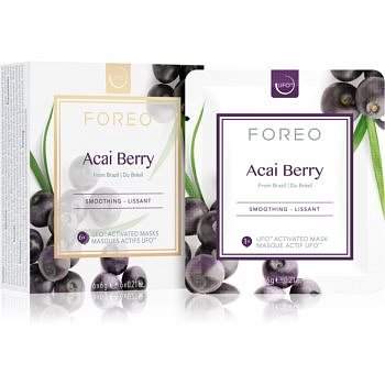 FOREO Farm to Face Acai Berry vyhlazující maska 6 × 6 g