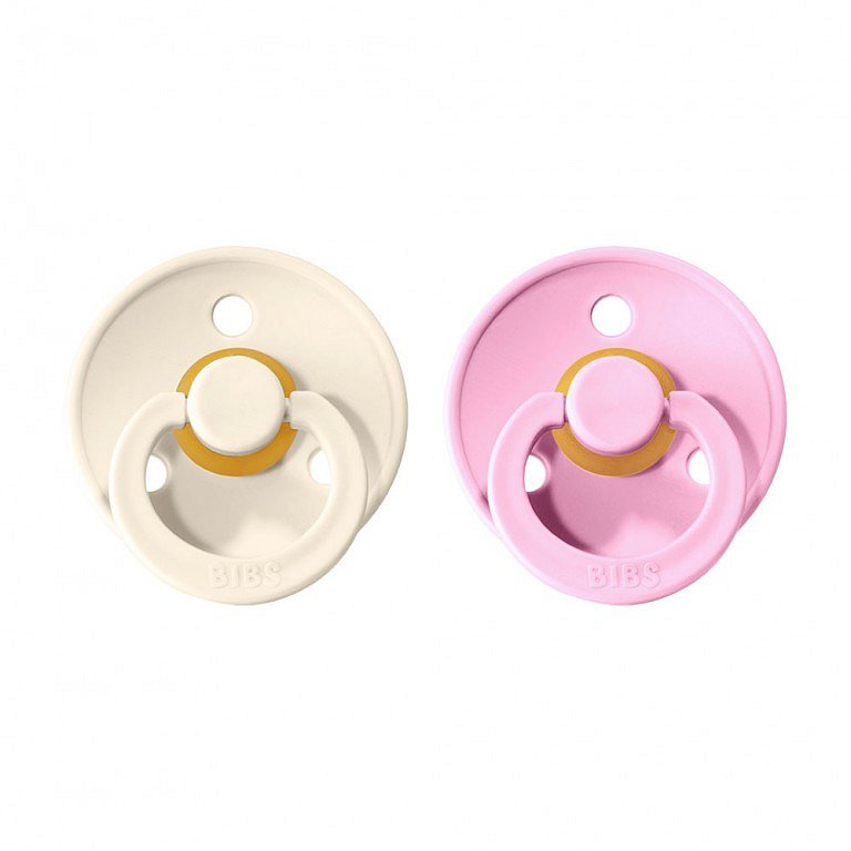 BIBS Colour dudlíky z přírodního kaučuku 2 ks vel. 3 Ivory / Baby Pink