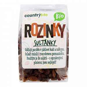 Country Life Rozinky sultánky BIO 200 g