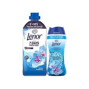 Lenor Aviváž Spring 1491 ml + perličky Spring 195 g