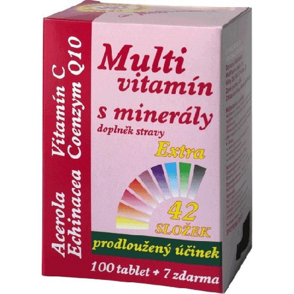 MEDPHARMA Multivitamín s minerály + extra vitamín C 107 tablet, poškozený obal