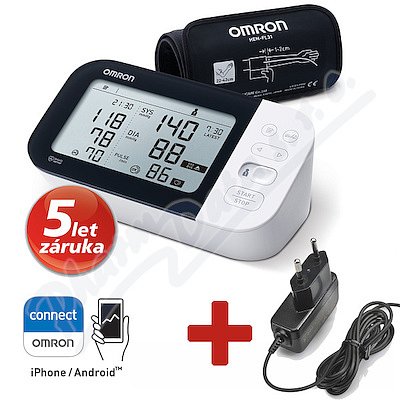 Tonometr dig.OMRON M7 Intelli IT AFib+ZDROJ 5let