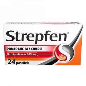 Strepfen Pomeranč bez cukru 8.75mg pastilky 24ks