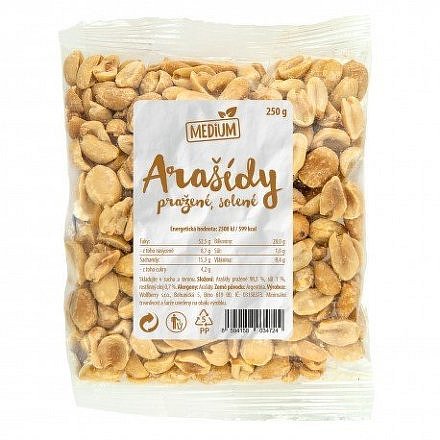 Arašídy pražené solené 250 g Medium