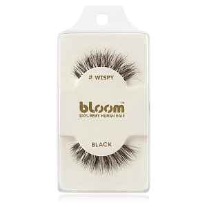Bloom Natural nalepovací řasy z přírodních vlasů (Wispy, Black) 1 cm
