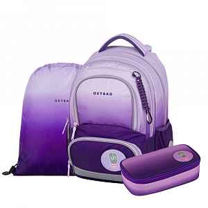 Oxybag OXY NEXT - školní set Purple 3 ks: batoh, penál, sáček