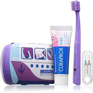 Curaprox Kids Travel Set cestovní set na zuby, jazyk a dásně pro děti