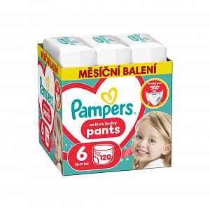 Pampers Active Baby vel. 6 13-19 kg plenkové kalhotky 120 ks