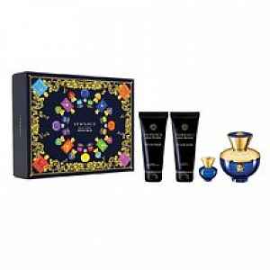 Versace Dylan Blue pour Femme Dárková sada dámská parfémovaná voda 100 ml, tělové mléko 100 ml, sprchový gel 100 ml a miniaturka dámská parfémovaná voda 5 ml