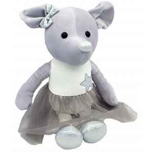 Babyono Plyšová hračka Tulilo Myška Lila, 33 cm - šedá