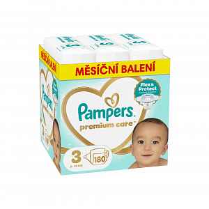 Pampers Premium Care vel. 3 6-10 kg dětské pleny 180 ks