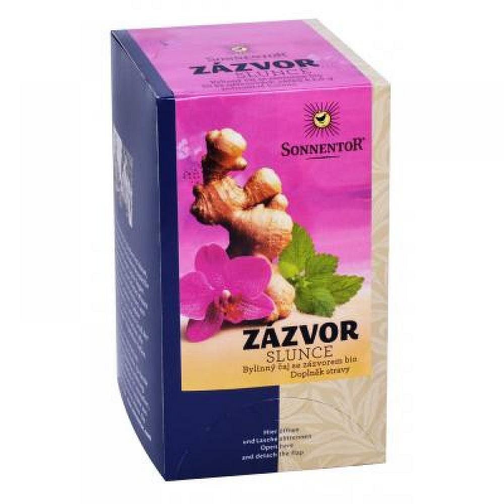 SONNENTOR Zázvor slunce bio čaj bylinný porc. dárkový 20 g 20 sáčků