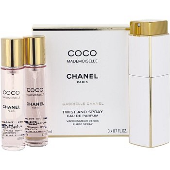 Chanel Coco Mademoiselle parfémovaná voda (1x plnitelná + 2x náplň) pro ženy 3x20 ml