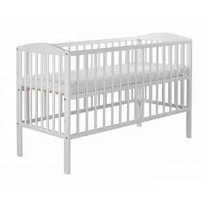KLUPŚ Dřevěná postýlka pro miminko, 120x60 - bílá