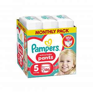 Pampers Active Baby vel. 5 11-17 kg plenkové kalhotky 136 ks