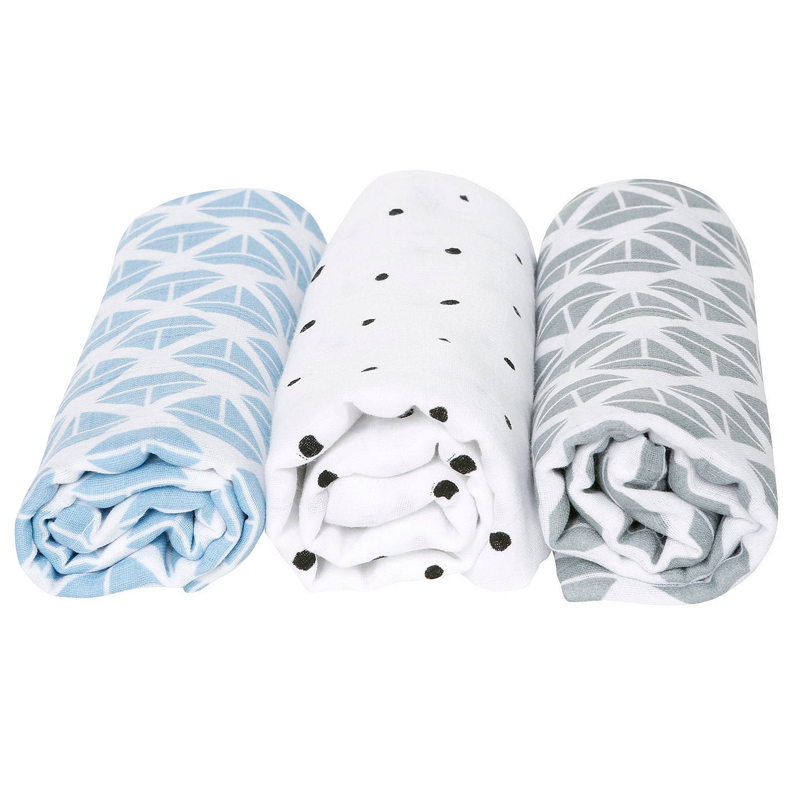 Plenka mušelínová 3ks Blue Boats 70x80cm