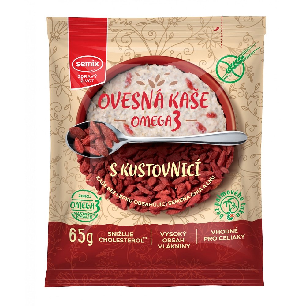 SEMIX Ovesná kaše omega3 S kustovnicí bez lepku 65 g